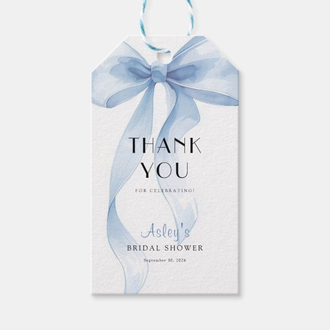 Etiqueta Para Presente Algo Azul antes do Chá de Lingerie (Frente)