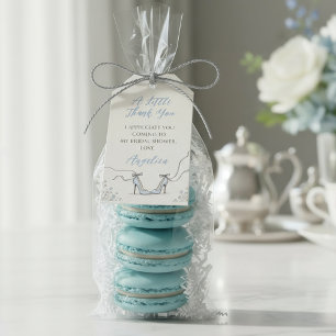 Etiqueta Para Presente Algo Azul Pó Azul Salto Bridal Shower