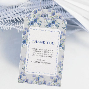 Etiqueta Para Presente Algo de azul Calla Lily Arco Chá de panela Fita