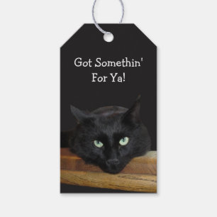 Etiqueta Para Presente Algo Para Tags De Gato Preto.