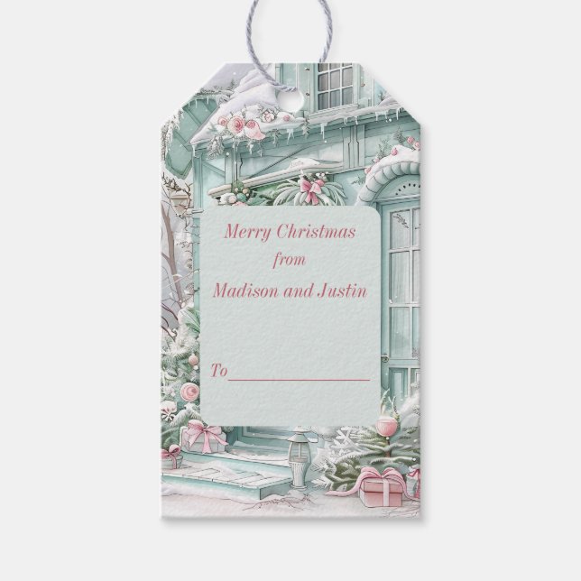 Etiqueta Para Presente Algodão de Natal (Frente)