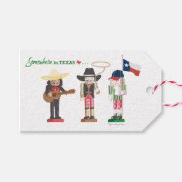 Etiqueta Para Presente "Algures no Texas", "Texas Nutcrackers Dão Etiquet