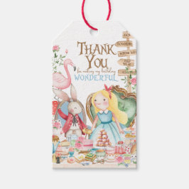 Etiqueta Para Presente Alice Adventures em Woderland Birthday Tea Party