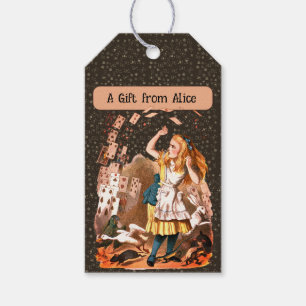 Etiqueta Para Presente Alice e os Cartões Voadores