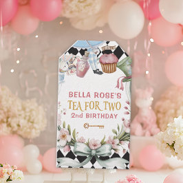 Etiqueta Para Presente Alice no segundo aniversário da Flor Maravilha