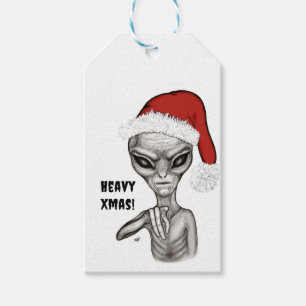 Etiqueta Para Presente Alienígena ruim, Natal pesado!