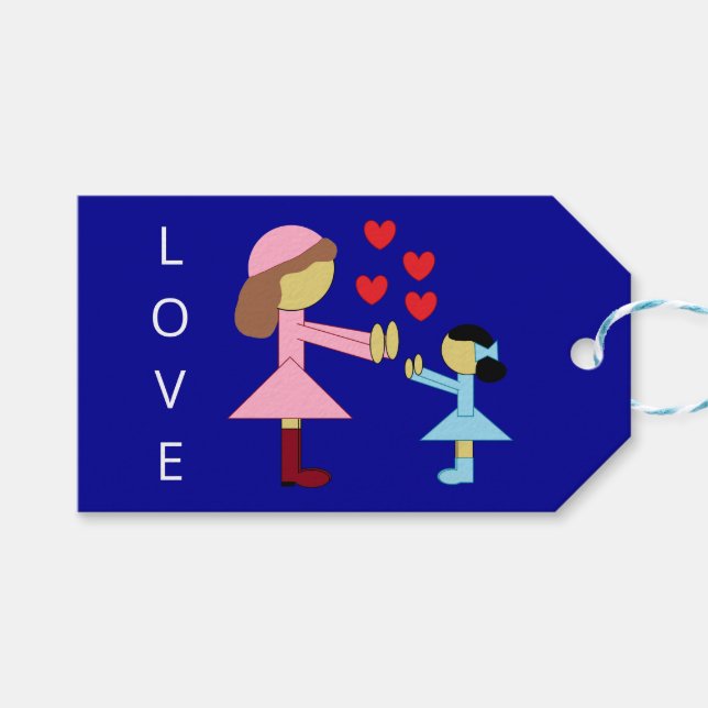 Etiqueta Para Presente All Children Need Love : Dark Blue (Frente (horizontal))