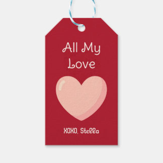 Etiqueta Para Presente All My Love Valentine Gift Tag