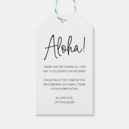 Etiqueta Para Presente Aloha Bem-Vindo Ao Casamento De Gift Bag Basket No