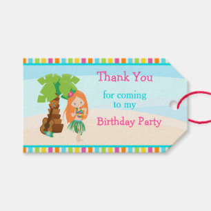 Etiqueta Para Presente Aloha Red Hair Girl