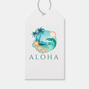 Etiqueta Para Presente Aloha Tropical
