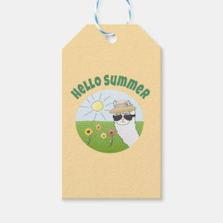 Etiqueta Para Presente Alpaka-Party Hello Summer Alpaca partytime