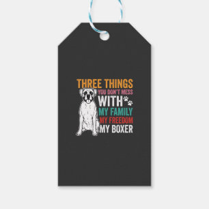 Etiqueta Para Presente Amante do cão da liberdade da família Boxer