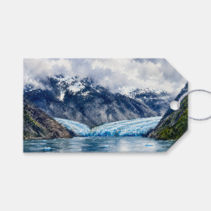 Etiqueta Para Presente Amantes de Viagens Artísticas Paisagem do Fiorde d