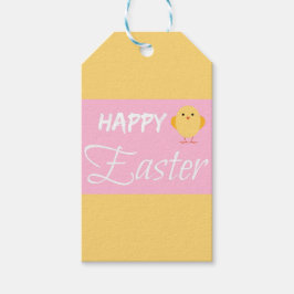 Etiqueta Para Presente Amarelo felz pascoa pequeno Pintinho
