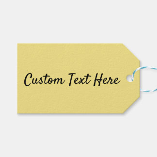 Etiqueta Para Presente Amarelo Sólido Pastel