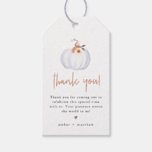 Etiqueta Para Presente AMBER White Pumpkin Cuja Pasta Laranja Fora Floral