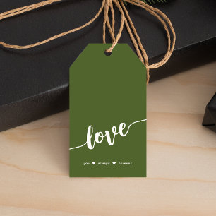 Etiqueta Para Presente "Ame Sempre Para Sempre" Verde