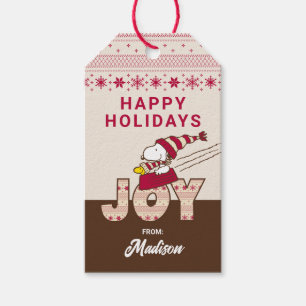 Etiqueta Para Presente Amendoins Passeio De Snoopy & Woodstock Joy