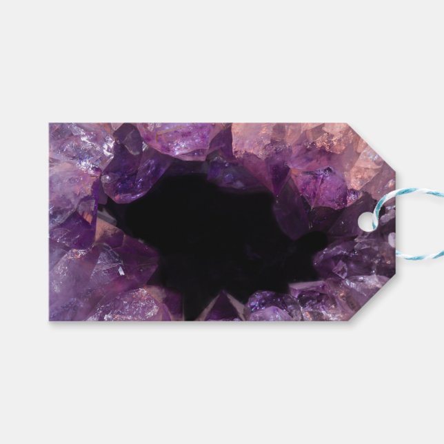 Etiqueta Para Presente Ametist roxo (Frente (horizontal))