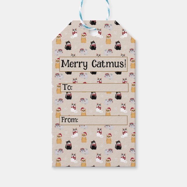 Etiqueta Para Presente Amo meus gatos (Frente)