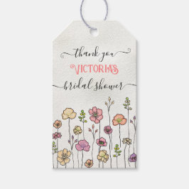 Etiqueta Para Presente Amor de flor selvagem em Chá de panela florescente