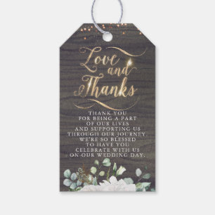 Etiqueta Para Presente Amor e Agradecimento Floral Rústico Abóbora Casame