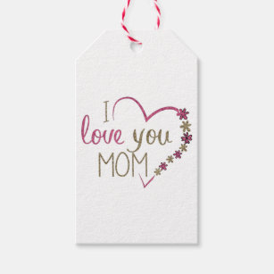 Etiqueta Para Presente Amor Mãe Dia de as mães Heart