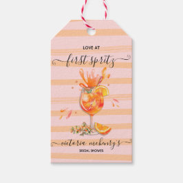 Etiqueta Para Presente Amor no primeiro Chá de panela Spritz