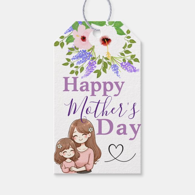 Etiqueta Para Presente Amor Real no Dia das Mães (Frente)