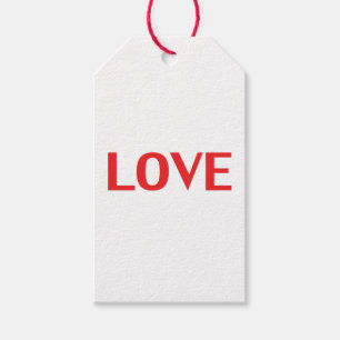 Etiqueta Para Presente Amor vermelho branco minimalista Dia dos Namorados