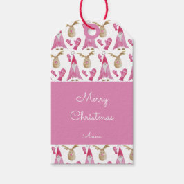 Etiqueta Para Presente Anã De Natal E Rebelde Com Luvas