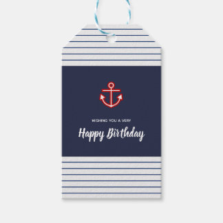 Etiqueta Para Presente Âncora Branca do Marinho Marítimo Náutico de Anive