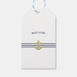 Etiqueta Para Presente Âncora Náutica De Barcos, Corda