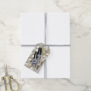 Etiqueta Para Presente Anéis e pérolas brancas que Wedding Tag do favor