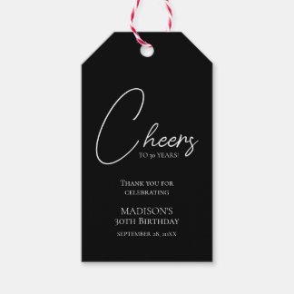 Etiqueta Para Presente Anima-Se A Qualquer 30 De Idade, Negra E Branca