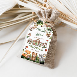 Etiqueta Para Presente Animais da Floresta Chuveva Botânica Obrigada