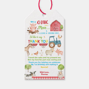Etiqueta Para Presente Animais De Fazenda Barnyard Birthday Obrigado A Fa