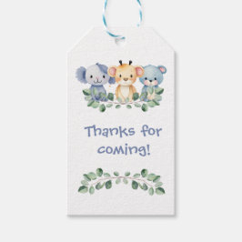 Etiqueta Para Presente Animais Personalizados de Safari para Bebê