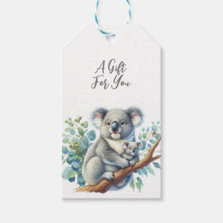 Etiqueta Para Presente Animal da Vida Selvagem Koala