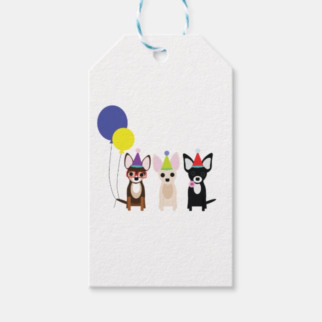 Etiqueta Para Presente aniversário-chihuahuas-stelieandco (Frente)