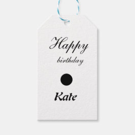 Etiqueta Para Presente aniversário clássico mínimo simples e feliz