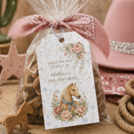 Etiqueta Para Presente Aniversário Cowgirl Blue