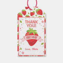 Aniversário Da Garota Rosa De Morango Obrigado