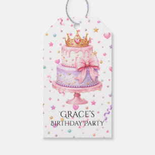 Etiqueta Para Presente Aniversário da Princesa Confete Obrigado