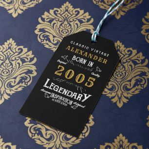 Etiqueta Para Presente Aniversário de 21 anos 1986 Adicionar Nome Legenda
