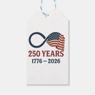 Etiqueta Para Presente Aniversário de 250 Anos 1776-2026 Patriótico dos E