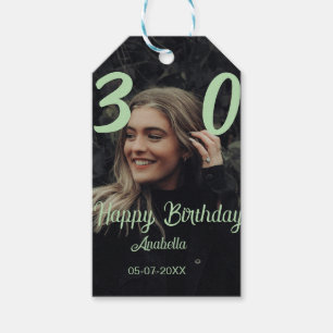 Etiqueta Para Presente aniversário de 30 anos adicionar nome data ano ver