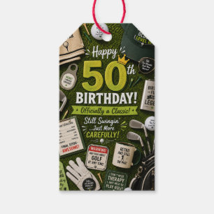 Etiqueta Para Presente Aniversário de 50 anos de golfe para jogador de go