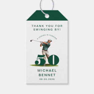 Etiqueta Para Presente Aniversário de 50 anos Personalizado de Golfe Espo